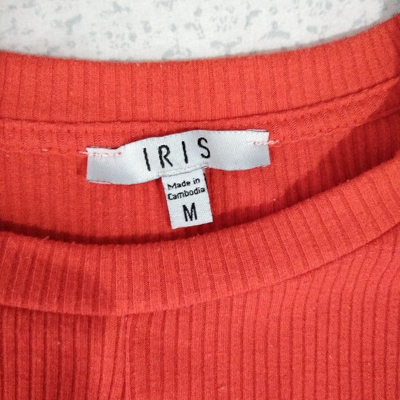 Iris Burnt Orange Front Knot Top Medium - Picture 2 of 7